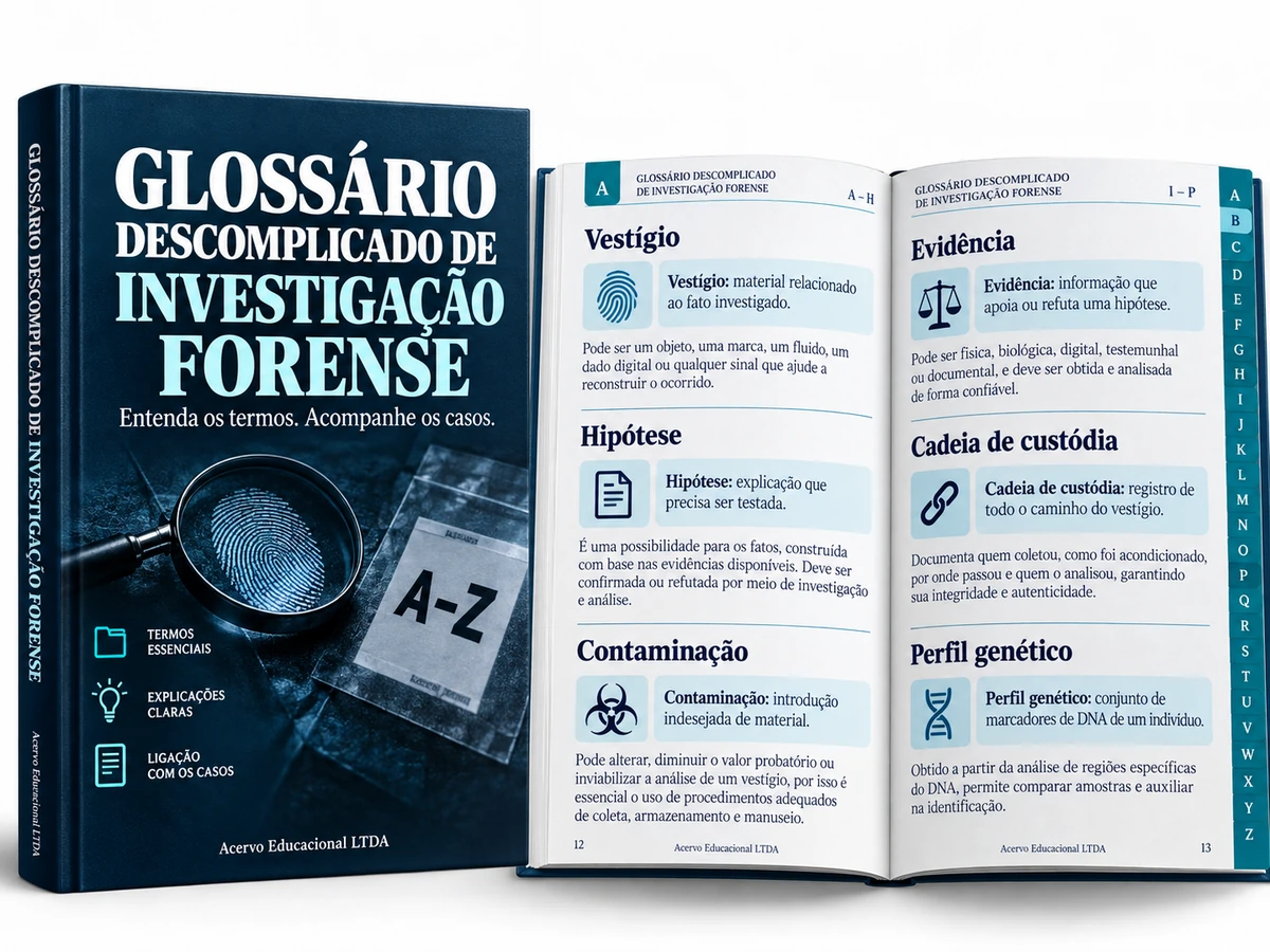 Capa do Glossário Descomplicado de Investigação Forense