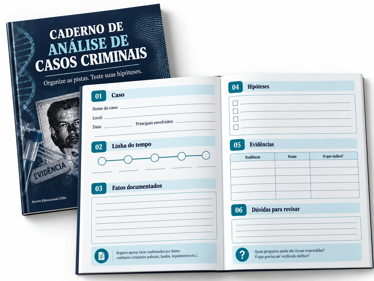 Capa do Caderno de Análise de Casos Criminais