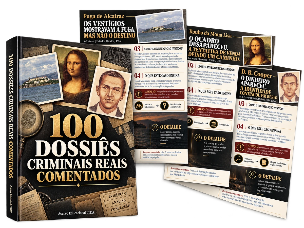 100 Dossiês Criminais Reais Comentados com páginas reais do material